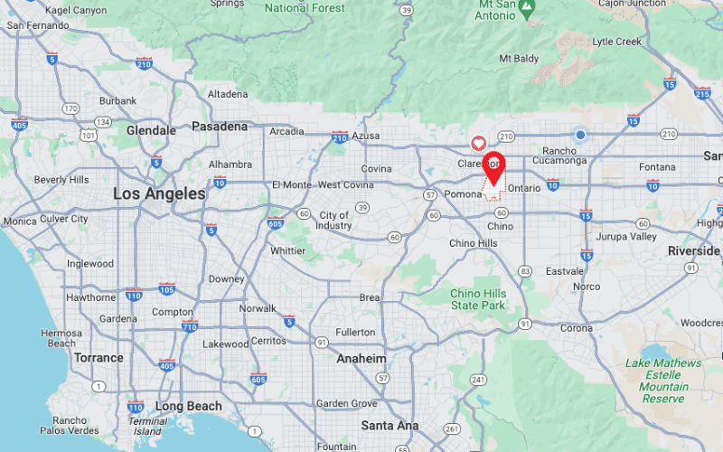 Map of the greater Los Angeles area 